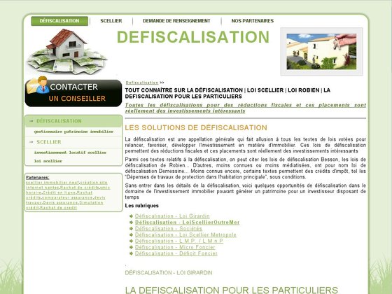 Défiscalisation immobilière loi Scellier