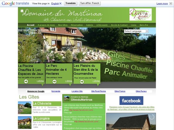 Gite avec piscine chauffée et parc animalier