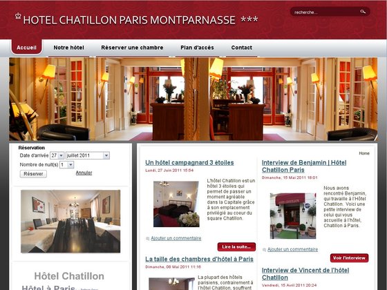 Hôtel Chatillon 3 étoiles à Paris quartier Montparnasse