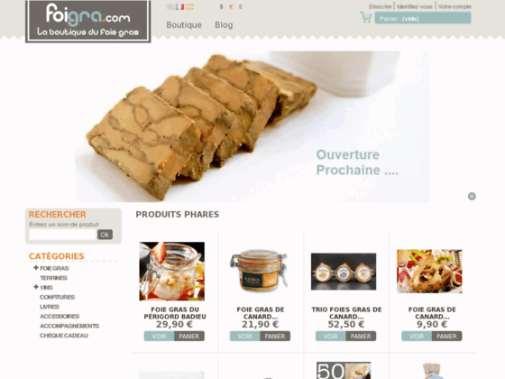 La boutique en ligne de foie gras