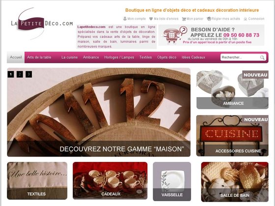 Vente en ligne Arts de la table et déocration intérieure
